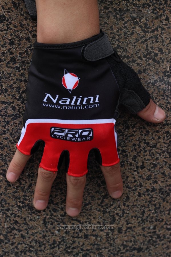 2013 Nalini Guanti Corti Ciclismo Nero e Rosso